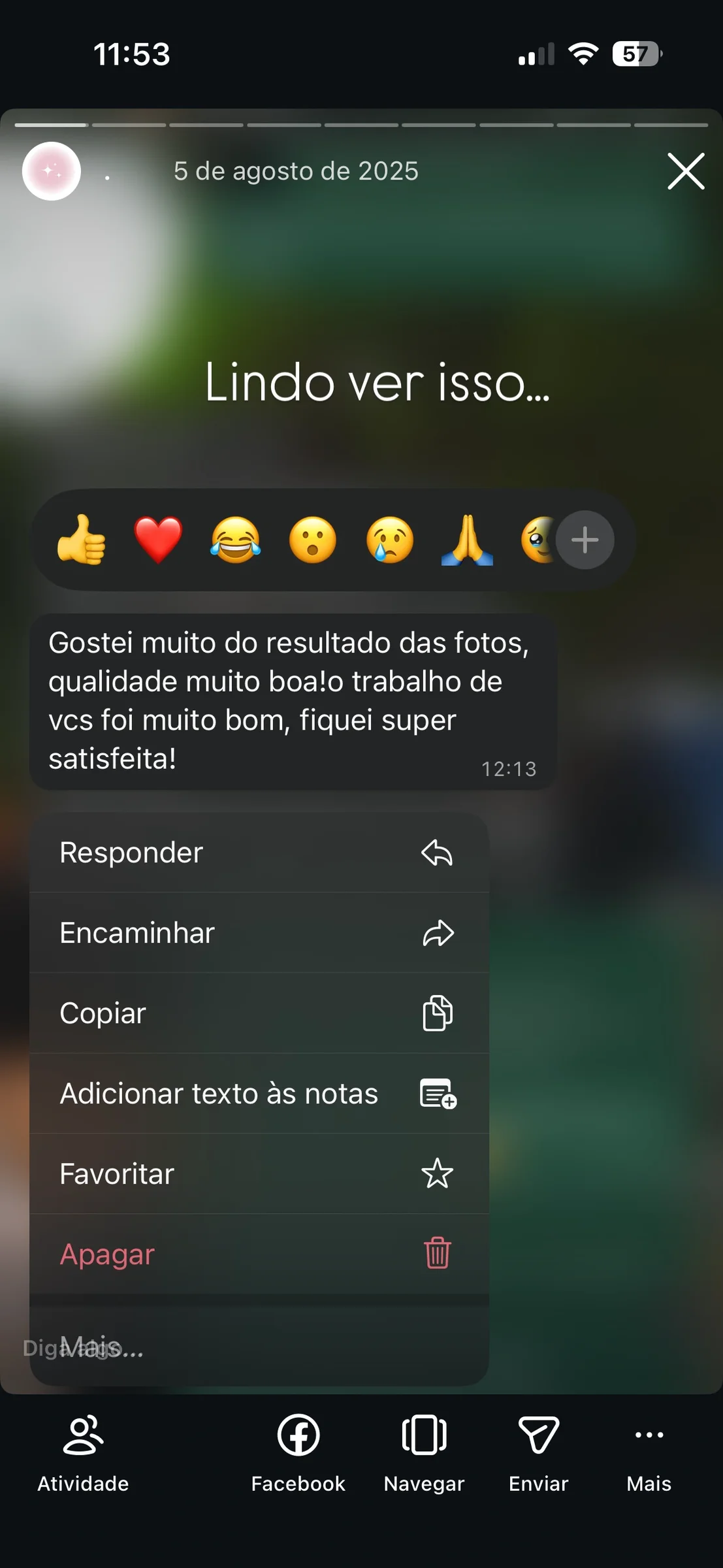 Mensagem enviada por Chiara Gentile